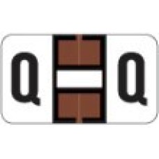 0200-Q | Brown Q Labels Jeter 0200 Series Size: 15/16H x 1-5/8W, Laminated, 500/Box