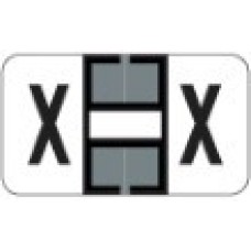 0200-X | Gray X Labels Jeter 0200 Series Size: 15/16H x 1-5/8W, Laminated, 500/Box