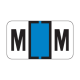 TRAM-M | Lt Blue/Bk M Labels Traco Series Size: 15/16H x 1-5/8W, Laminated, 500/Box