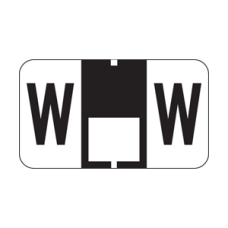 TRAM-W | Black W Labels Traco Series Size: 15/16H x 1-5/8W, Laminated, 500/Box