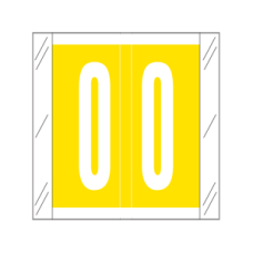 11500-0 | Yellow #0 Labels Tabbies 11500 Series Size 1-1/2H x 1-1/2W Laminated 500/box