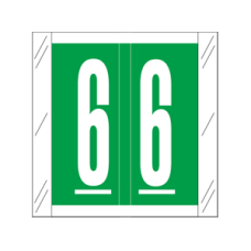 11506-6 | Dk Green #6 Labels Tabbies 11500 Series Size 1-1/2H x 1-1/2W Laminated 500/box