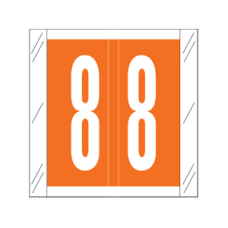 11508-8 | Orange #8 Labels Tabbies 11500 Series Size 1-1/2H x 1-1/2W Laminated 500/box
