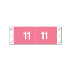 118511 | Pink #11 Labels Tabbies Col'R'Tab Size 1/2H x 1-1/2W Laminated  500/Box