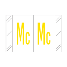 12027-MC | Wht/Yellow Mc Labels  Tabbies 12000 Size: 1 H X 1-1/2W, Laminated, 500/Box