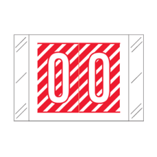 12015-O | Red O Labels  Tabbies 12000 Series Size: 1 H X 1-1/2W, Laminated, 500/Box