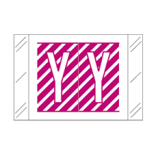 12025-Y | Purple Y Labels  Tabbies 12000 Series Size: 1 H X 1-1/2W, Laminated, 500/Box