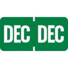 1279-12 | December Month Labels Match Tab Products 1279 Size 1/2H x 1W Vinyl 1000/Box 