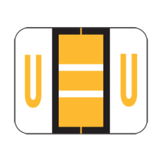 1283-U | Lt. Orange U Labels Tab Products 1283 Series Size 1H x 1-1/4W, 500/box