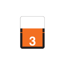 1306-3 | Orange #3 Labels Tab Products 1306 Series Top Tab Size 3/4H x 1W 500/Box