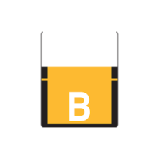 1307-B | Lt. Orange B Labels Tab Products 1307 Series Top Tab, Size 3/4H x 1W, 500/box