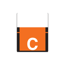 1307-C | Dk. Orange C Labels Tab Products 1307 Series Top Tab, Size 3/4H x 1W, 500/box