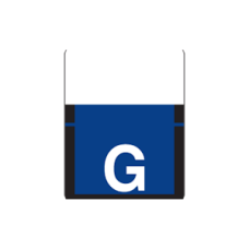 1307-G | Dk. Blue G Labels Tab Products 1307 Series Top Tab, Size 3/4H x 1W, 500/box