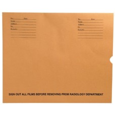 13101 | X-Ray Negative Preservers, 32# Brown Kraft, Black Print, Side Loading, 100/bx