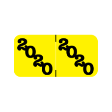 20-JA34 | Yellow/Black 20 Jeter Year Labels Size 3/4H x 1-1/2W Laminated 500/Box