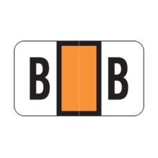 2002-B | Flo Orange B Labels  Pos 2000 Ringbinder Size: 15/16H X 1-5/8W, 240/Pack