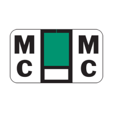 2013-MC | Dk. Green Mc Labels  Pos 2000 Ringbinder Size: 15/16H X 1-5/8W, 240/Pack