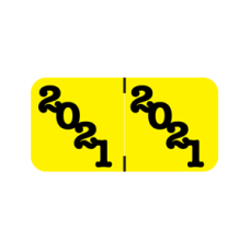 21-JT34 | Yellow/Black 21 Jeter Year Labels Size 3/4H x 1-1/2W Laminated 500/Box