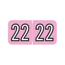 22-L9107 | Pink/Black 22 Amerifle Year Labels Size 3/4H x 1-1/2W Laminated 500/Box