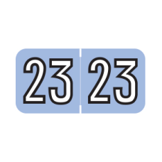 23-BK34 | Lavender/Black 23 Barkley Year Labels FYCPM Size 3/4W x 1-1/2H Laminated 500/Box