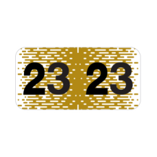 23-CF34 | Gold - Black 2023 Control-O-Fax Year Labels Size 3/4 x 1-1/2 Laminated 500/Box