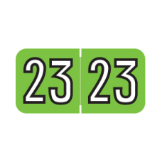 23-L9107 | LT Green/Black 23 Amerifle Year Labels Size 3/4H x 1-1/2W Laminated 500/Box