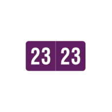 23-SM12 | Purple 23 Smead Year Labels ETY Size 1/2H x 1W Laminated 500/Box
