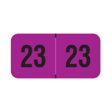 23-SM34 | Purple/Black 23 Smead Year Labels Size 3/4H x 1-1/2W Laminated 500/Box
