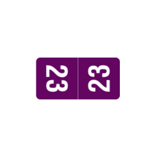 23-TTYM | Purple 2023 Smead Year Labels Size 1/2H x 1W Laminated 500/Box