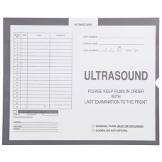 23950 | Ultrasound Gray Color, Category Insert Jackets, Open End, 250/bx