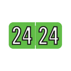 24-BA34 | 2024 Barkley Year Labels. Color: Green/Black  Size: 3/4H x 1-1/2W Laminated 500/Box
