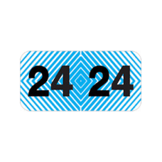 24-CF34 | Blue 2024 Control-O-Fax Year Labels Size 3/4 x 1-1/2 Laminated 500/Box