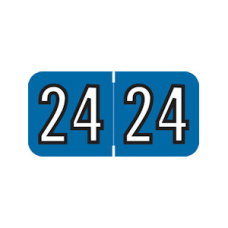 24-L9107 | Blue/Black 24 Amerifle Year Labels Size 3/4H x 1-1/2W Laminated 500/Box