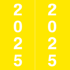 25-AFM178 | Lt Yellow 23 IFC Year Labels Size 1-7/8H x 1-7/8W Laminated 500/Box