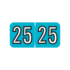 25-BK34 | Blue/Black 23 Barkley Year Labels FYCPM Size 3/4W x 1-1/2H Laminated 500/Box