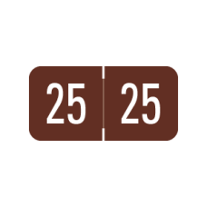 25-DG34 | Brown Digi Color 2024 Year Labels Size 3/4H x 1-1/2W Laminated 500/Box