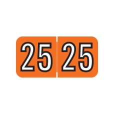 25-L9107 | Orange/Black 23 Amerifle Year Labels Size 3/4H x 1-1/2W Laminated 500/Box