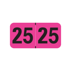 25-MAP | Pink 23 Medical Arts Press Year Labels Size 3/4H x 1-1/2W Laminated 500/Box