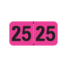 25-MAP | Pink 2025 Medical Arts Press Year Labels Size 3/4H x 1-1/2W Laminated 500/Box