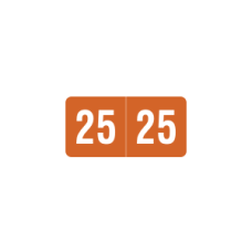 25-SM12 | Orange 23 Smead Year Labels ETY Size 1/2H x 1W Laminated 500/Box