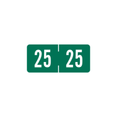 25-TP12 | Green 2025 Tab Products Year Labels TP12 Size 1/2H x 1-1/8W Vinyl 500/Box
