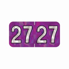 2027 Purple Holographic Year Labels Size 3/4H x 1-1/2W Laminated 500/Box 2027 Purple Holographic Year Labels Size 3/4H x 1-1/2W Laminated 500/Box