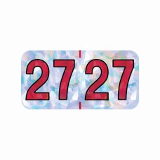 2027 Silver Holographic Year Labels Size 3/4H x 1-1/2W Laminated 500/Box 2027 Silver Holographic Year Labels Size 3/4H x 1-1/2W Laminated 500/Box