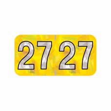 2027 Yellow Holographic Year Labels Size 3/4H x 1-1/2W Laminated 500/Box 2027 Yellow Holographic Year Labels Size 3/4H x 1-1/2W Laminated 500/Box
