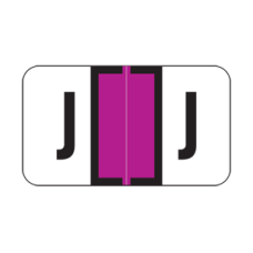 2800-J | Purple J Labels Jeter 2800 Series Size: 15/16H x 1-5/8W Laminated 500/Box