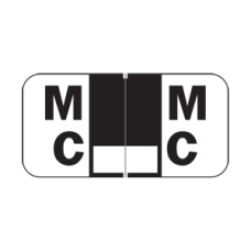 2900-MC | Mc White/Black Label Jeter 2900 Series, Size 3/4H x 1-1/2W, Laminated, 500/Box