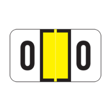 5167-O | Yellow O Labels Jeter 5100 Series Laminated 500/Box 15/16 H x 1-5/8W