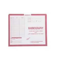 12069 | Mammography, Pink, Category Insert Jackets, Open Top, 250/bx