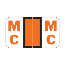3413-MC | Orange Mc Labels Pos 3400 Series Size: 15/16H X 1-5/8W Laminated 500/Box