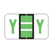 3426-Y | Lt. Green Y Labels Pos 3400 Series Size: 15/16H X 1-5/8W Laminated 500/Box